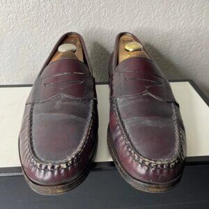 Allen Edmonds Walden 42477 Burgundy Leather Penny Loafer Dress Shoes Men's 9 D